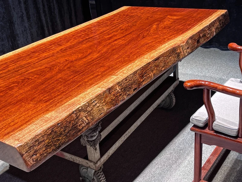 Eclipse One Piece Bubinga Wood Table