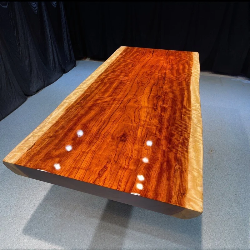 Cobalt Bubinga Slab Coffee Table