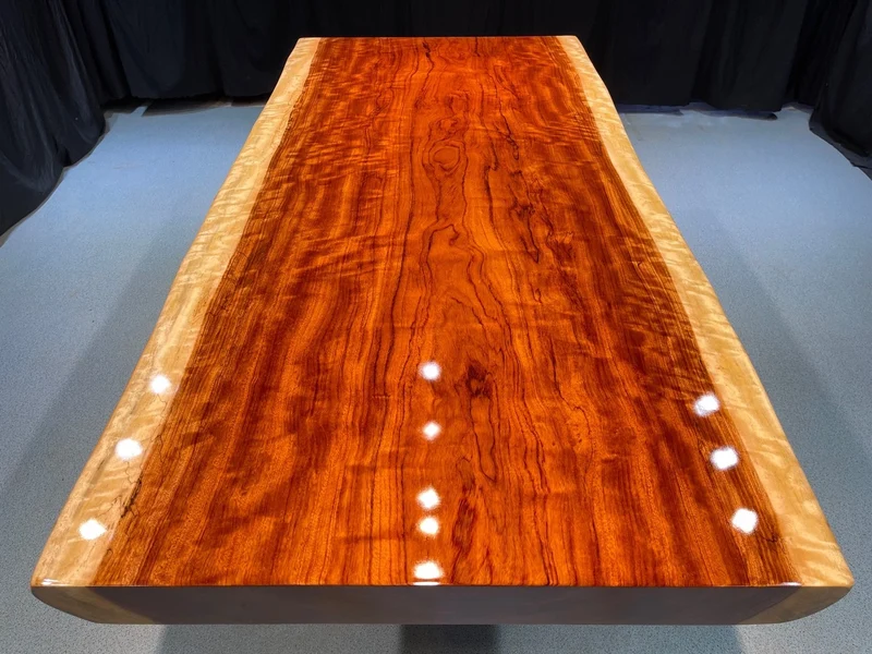 Cobalt Bubinga Slab Coffee Table