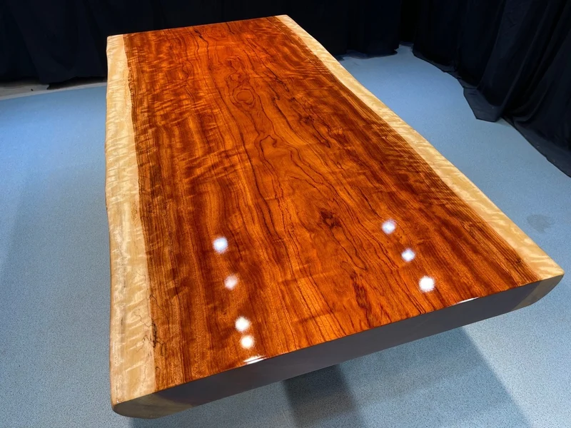 Cobalt Bubinga Slab Coffee Table