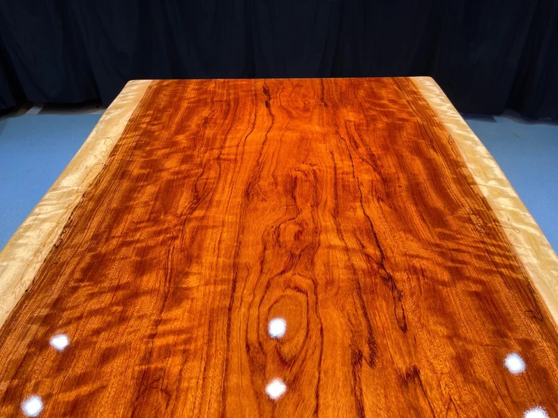 Cobalt Bubinga Slab Coffee Table