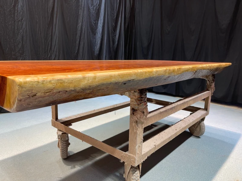 Cobalt Bubinga Slab Coffee Table
