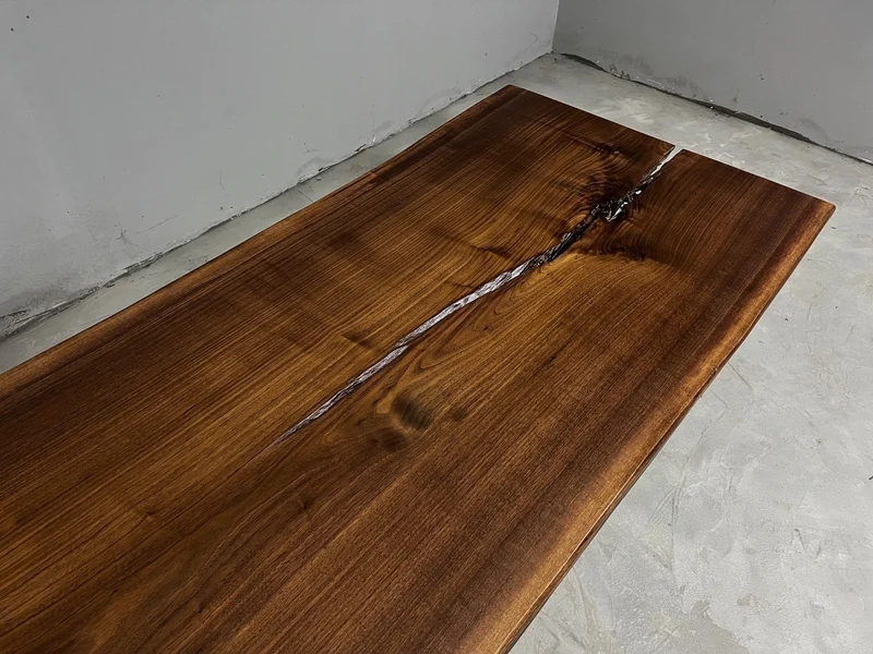 Nimbus Black American Walnut Wood Slab for Sale