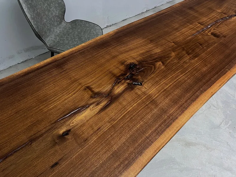 Nimbus Black American Walnut Wood Slab for Sale