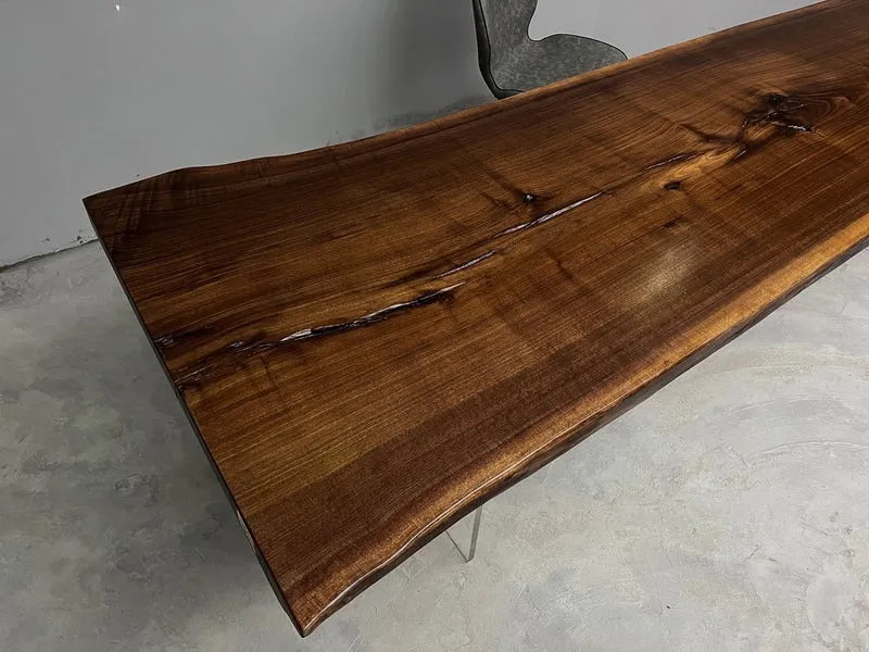 Nimbus Black American Walnut Wood Slab for Sale