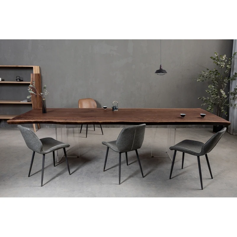 Astra Black Walnut Wood Slab Dining Table