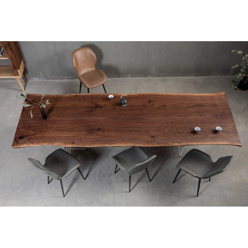 Astra Black Walnut Wood Slab Dining Table