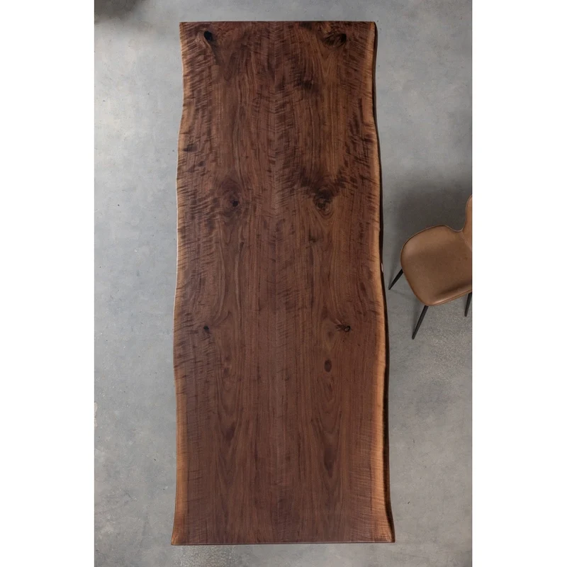 Astra Black Walnut Wood Slab Dining Table