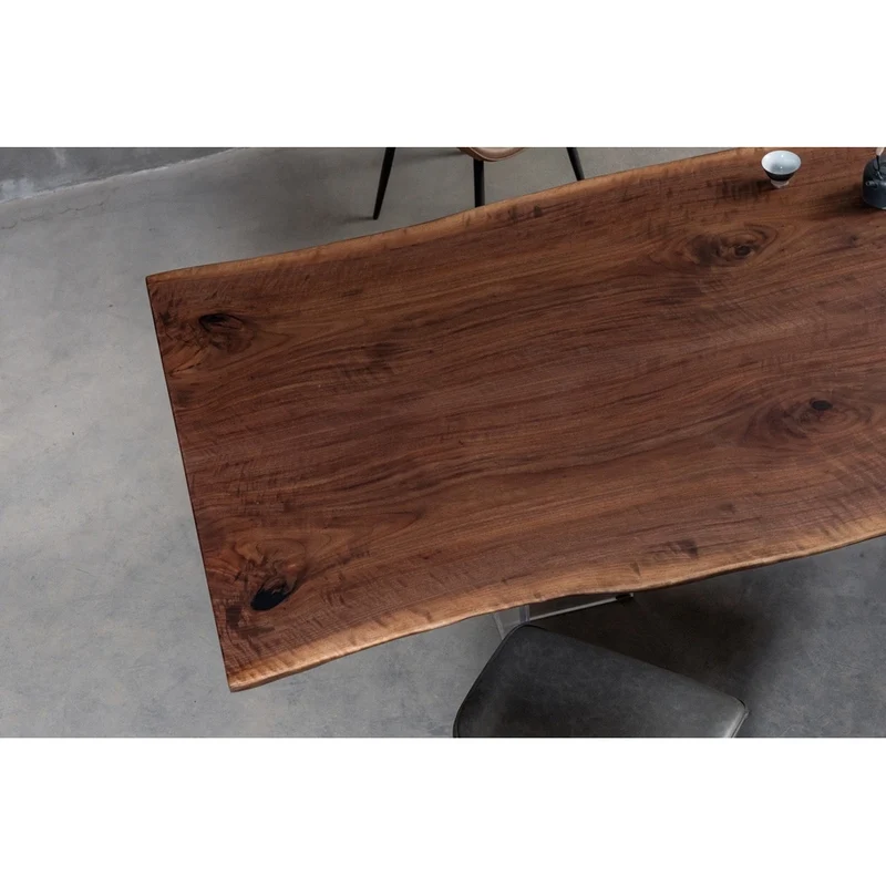 Astra Black Walnut Wood Slab Dining Table