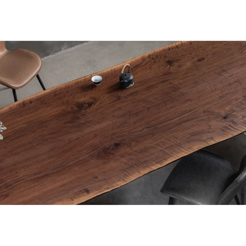 Astra Black Walnut Wood Slab Dining Table
