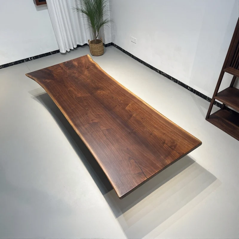 Exotic Walnut Wood Slab Table