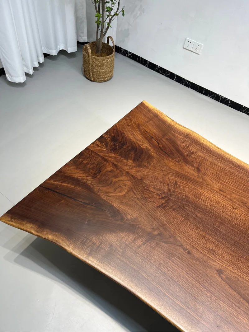 Exotic Walnut Wood Slab Table