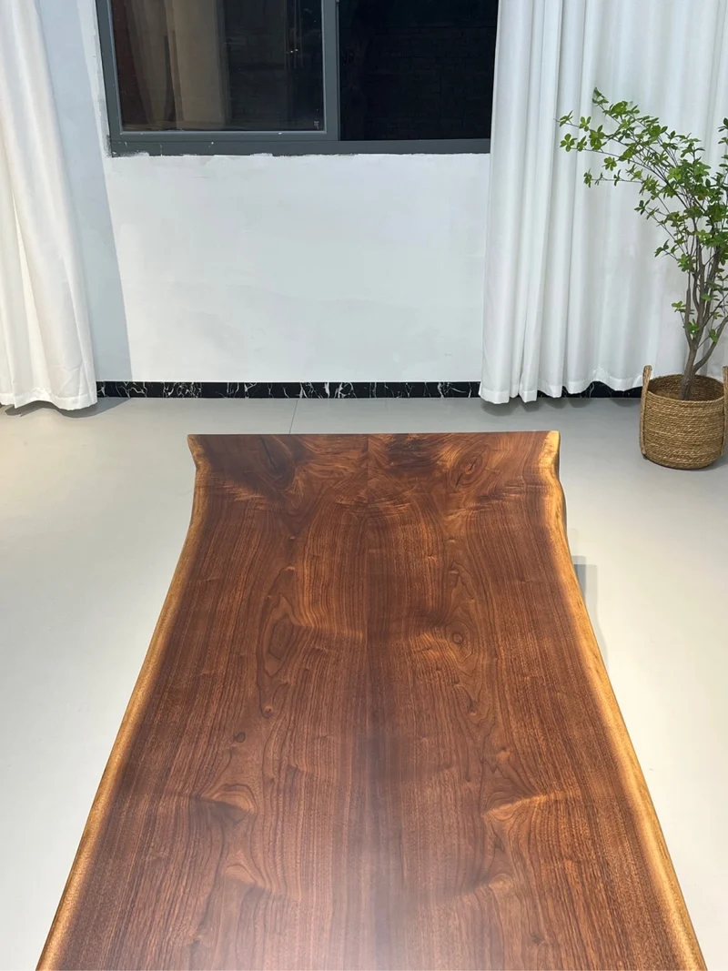 Exotic Walnut Wood Slab Table