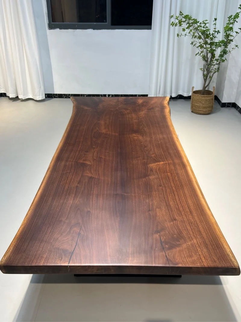 Exotic Walnut Wood Slab Table