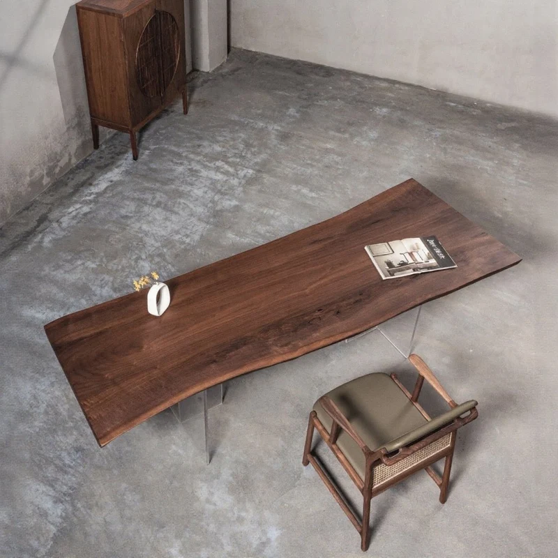 Refined Rustic Walnut Wood Table