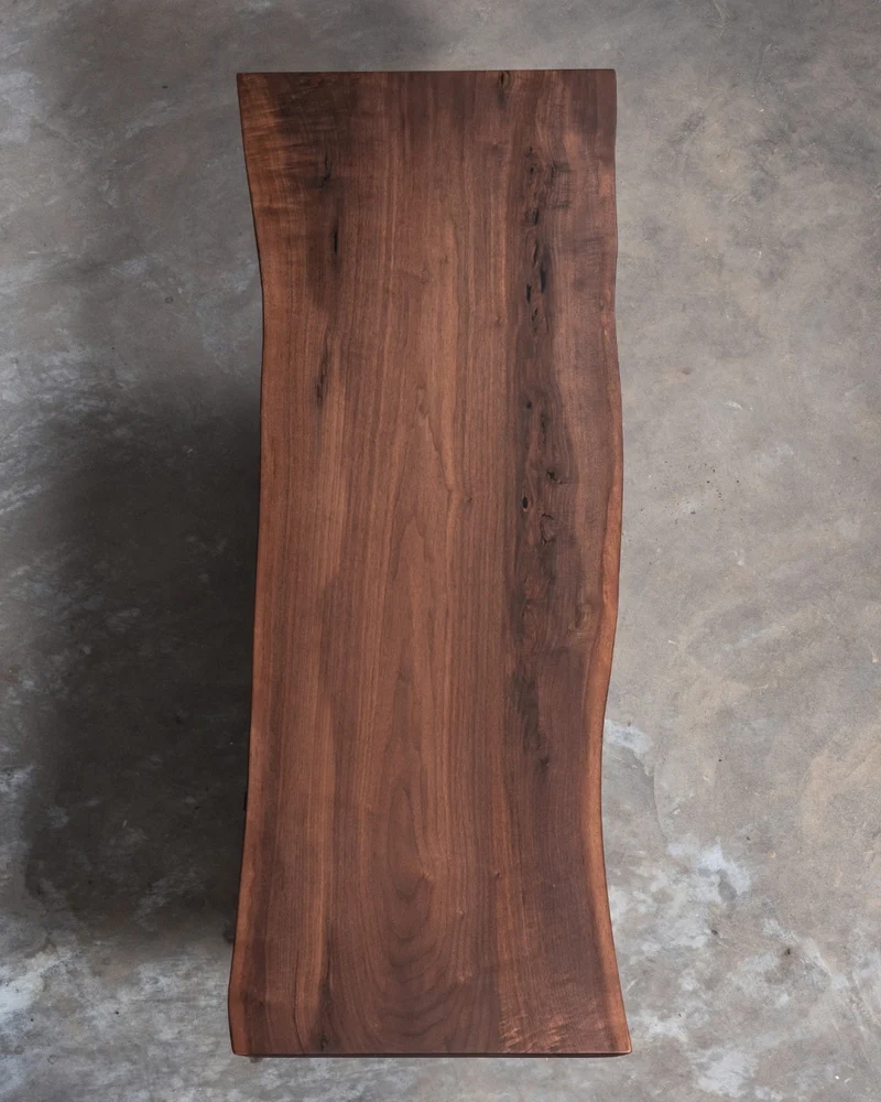 Refined Rustic Walnut Wood Table