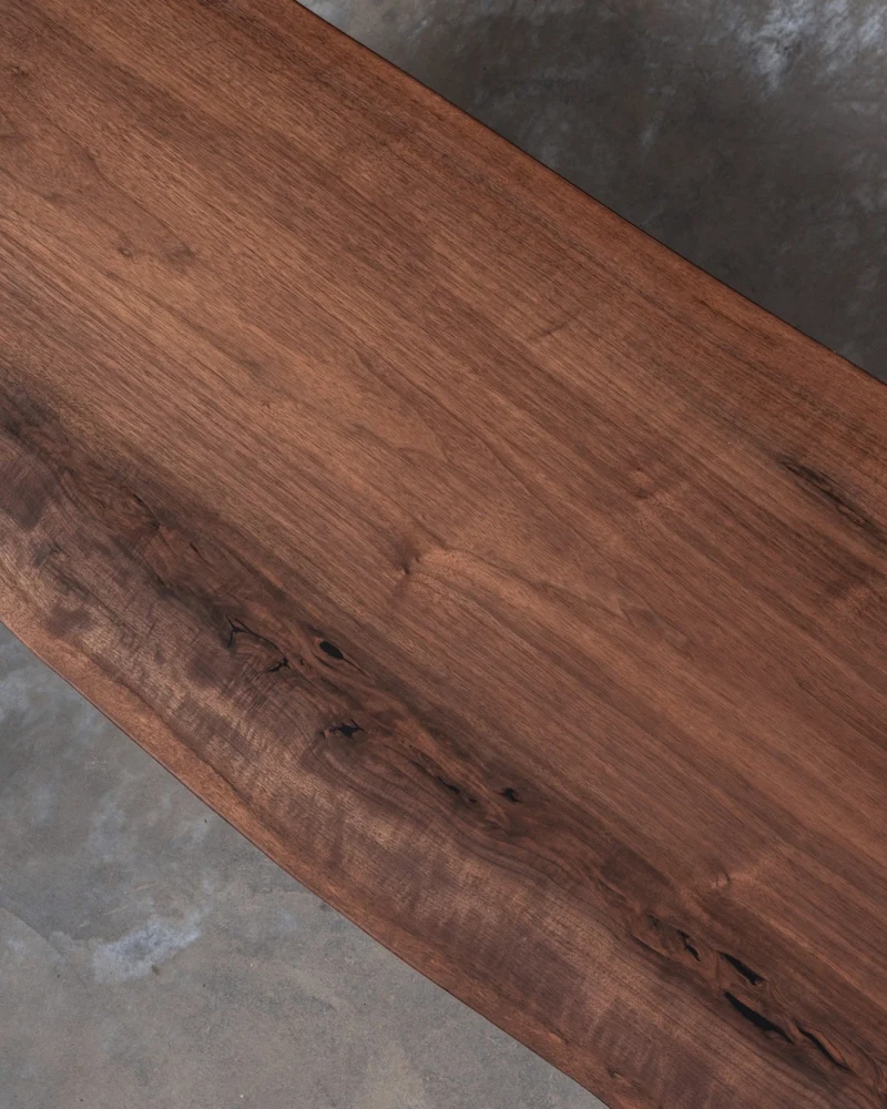 Refined Rustic Walnut Wood Table