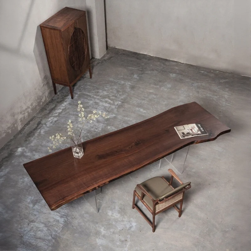 Mosaic Walnut Wood Slabs Table Tops