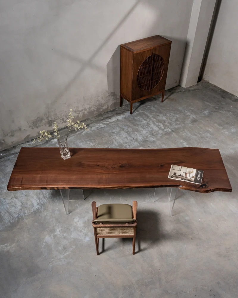Mosaic Walnut Wood Slabs Table Tops