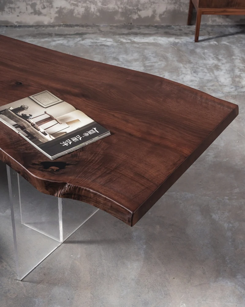 Mosaic Walnut Wood Slabs Table Tops