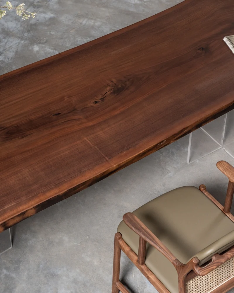 Mosaic Walnut Wood Slabs Table Tops