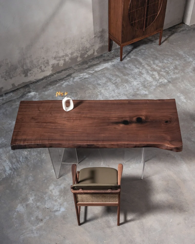 Echo Walnut Wood Slab Table