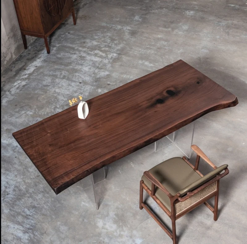 Echo Walnut Wood Slab Table