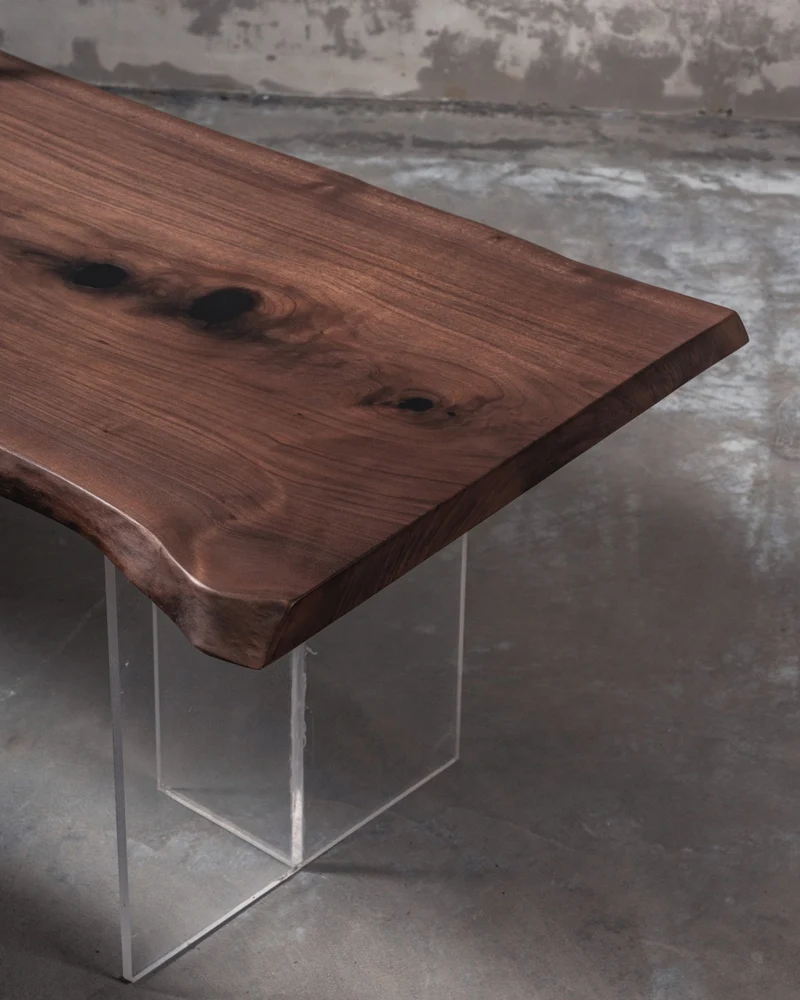 Echo Walnut Wood Slab Table