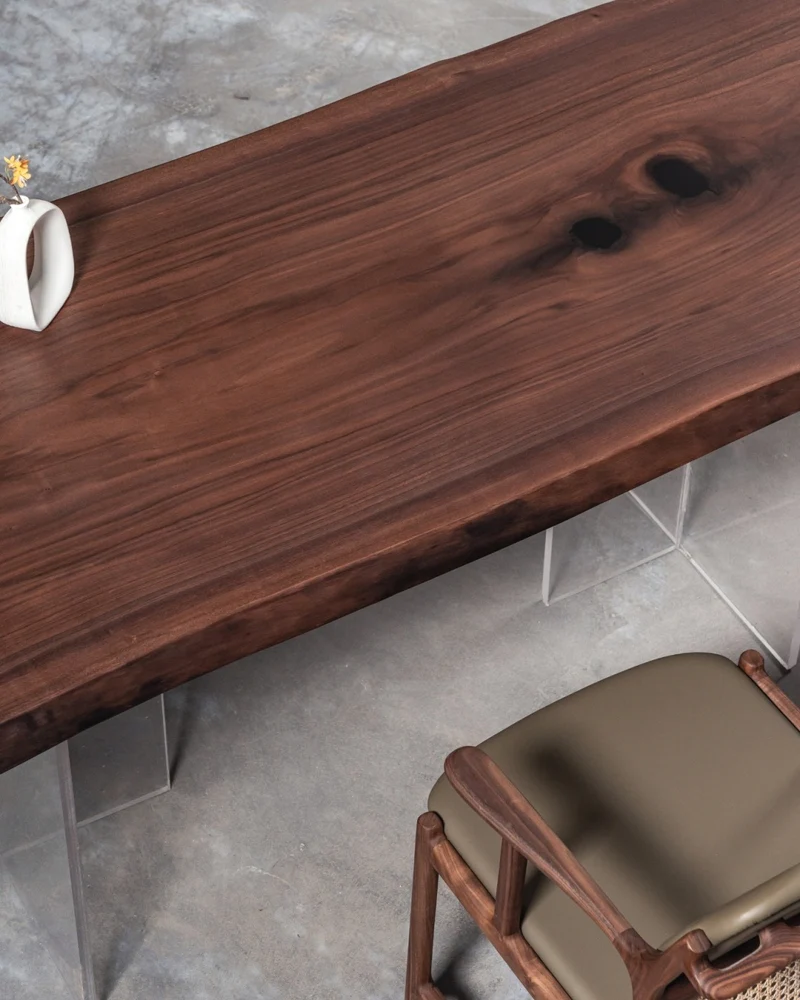 Echo Walnut Wood Slab Table