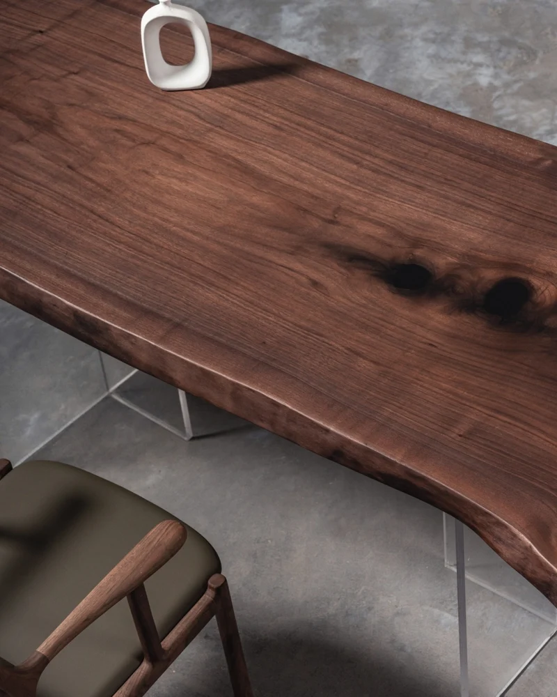 Echo Walnut Wood Slab Table
