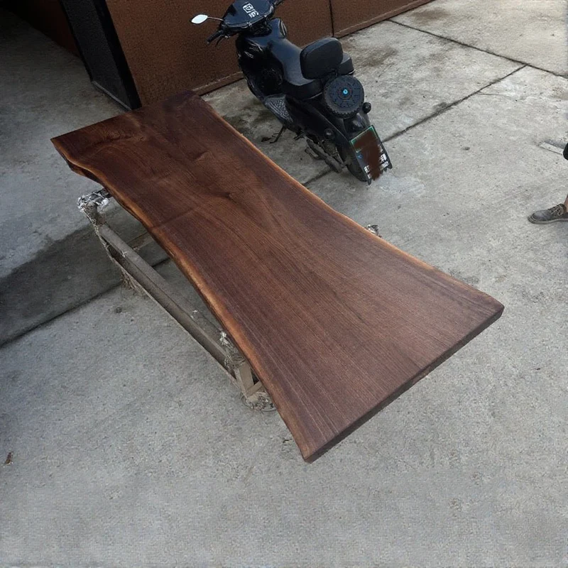 Gorgeous Grain Black Walnut Wood Slab Table