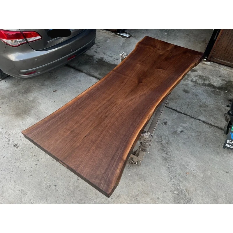 Gorgeous Grain Black Walnut Wood Slab Table