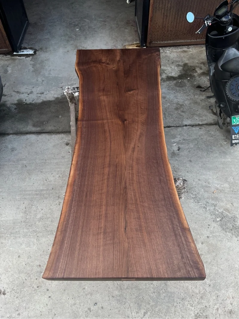 Gorgeous Grain Black Walnut Wood Slab Table
