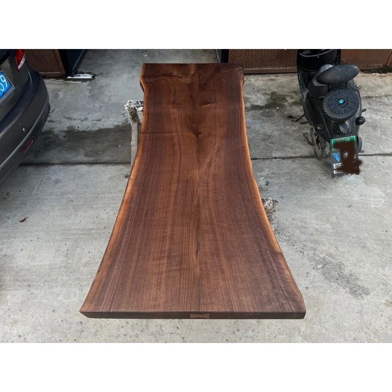 Gorgeous Grain Black Walnut Wood Slab Table