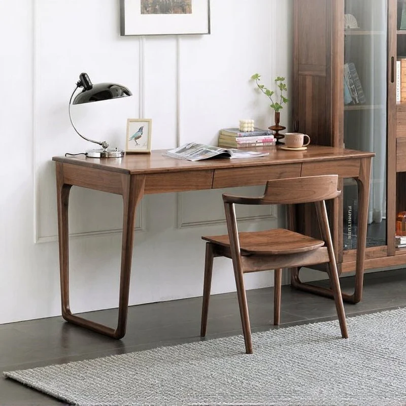 Midnight Majesty Black Walnut Wood Desk