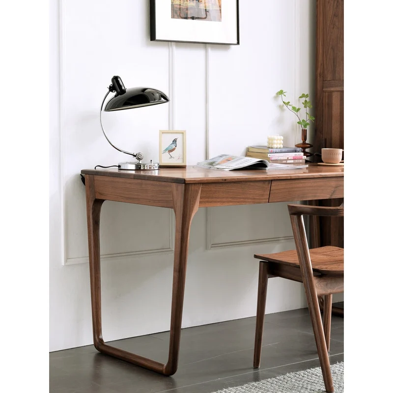 Midnight Majesty Black Walnut Wood Desk