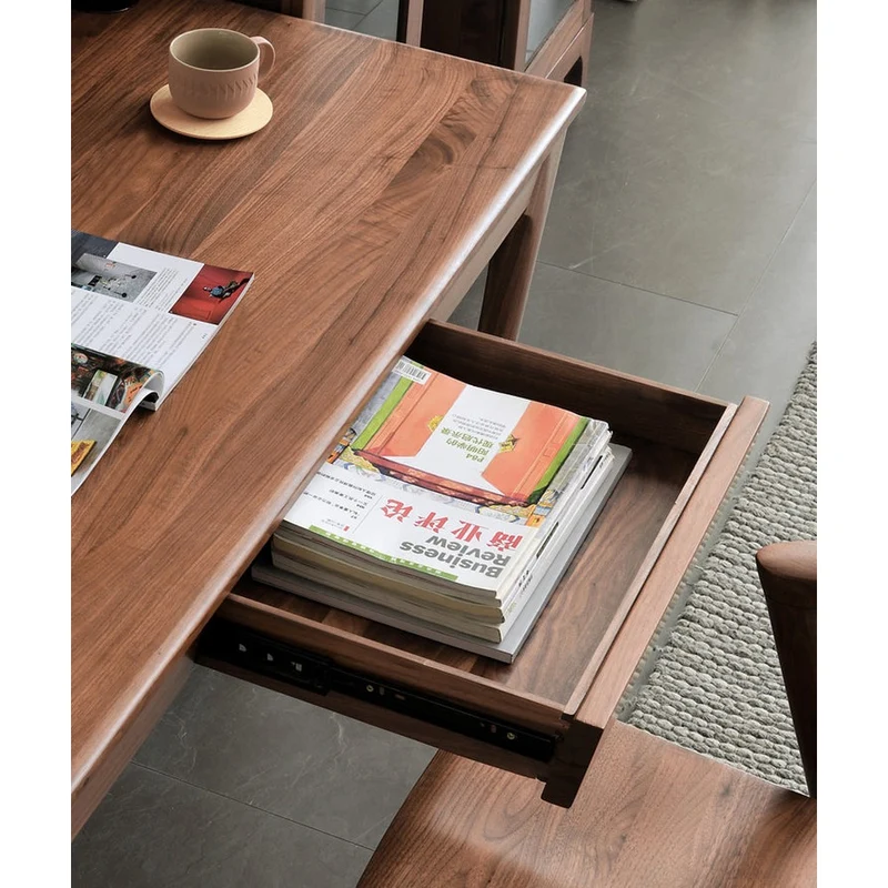 Midnight Majesty Black Walnut Wood Desk