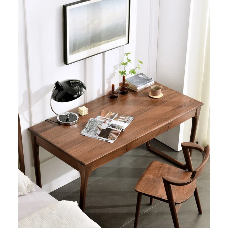 Midnight Majesty Black Walnut Wood Desk