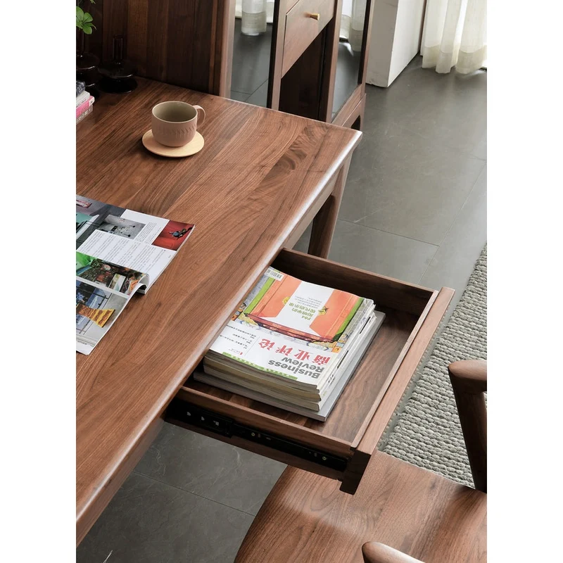 Midnight Majesty Black Walnut Wood Desk