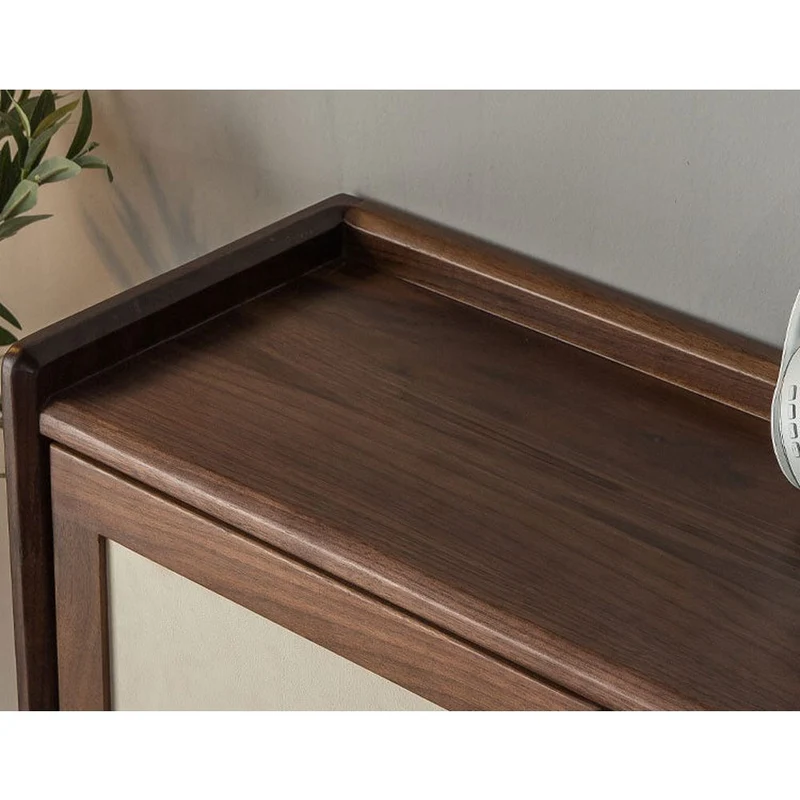 Dreamer Dual Layers Solid Walnut Wood Desk with Hutch