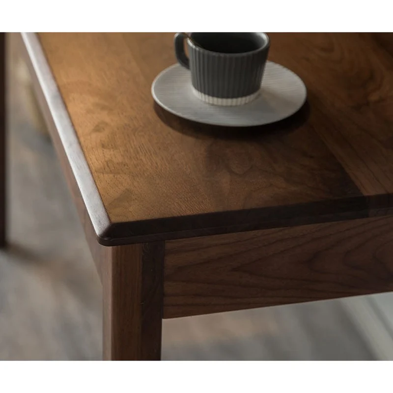 Dreamer Dual Layers Solid Walnut Wood Desk with Hutch