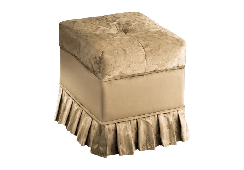 Pouf carré capitonné en velours doré - Melodia