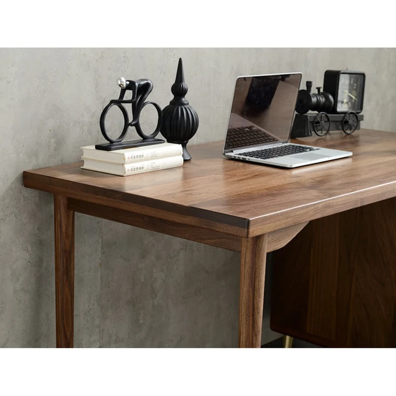 High-End Haven Walnut Wood Office Table