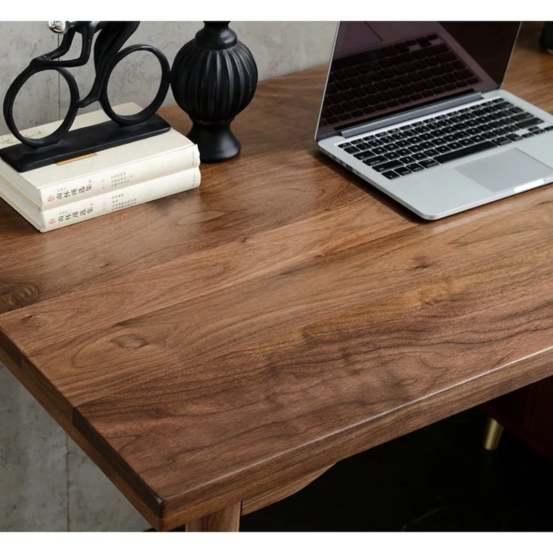 High-End Haven Walnut Wood Office Table