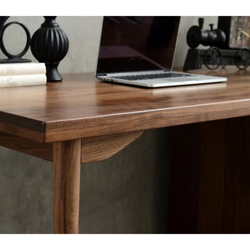 High-End Haven Walnut Wood Office Table