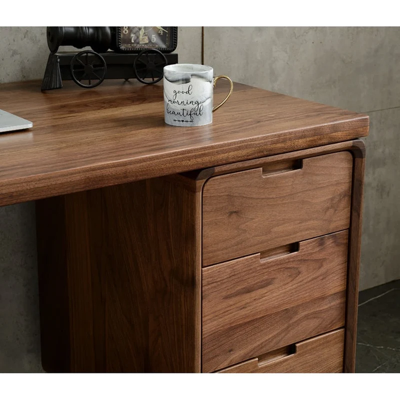 High-End Haven Walnut Wood Office Table