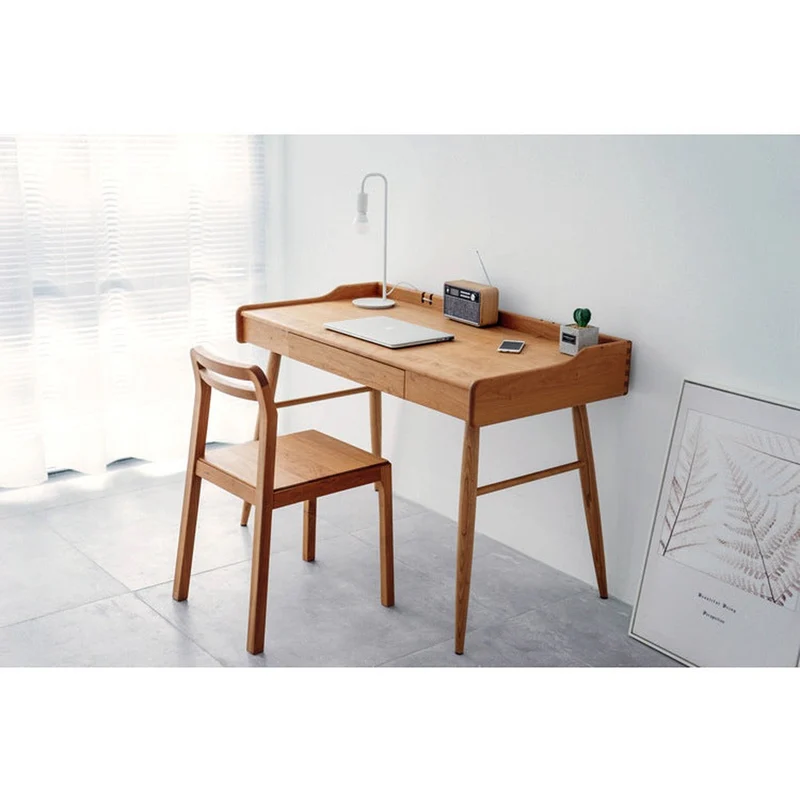 Minimalist Nook Workstation Black Walnut Wood Working Desk