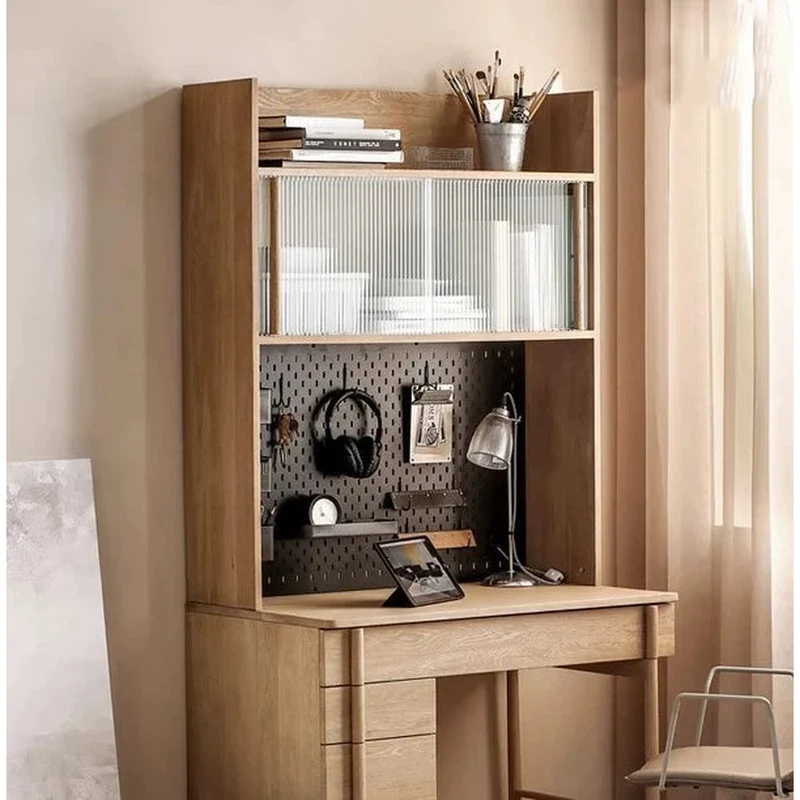 Hobby Hub Creative Oak Wood Workspace Desk