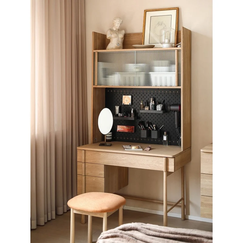 Hobby Hub Creative Oak Wood Workspace Desk