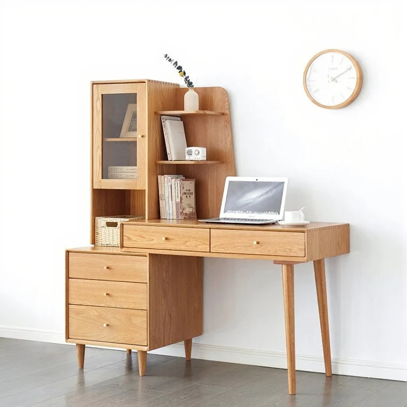 Utility Station Multi-Purpose White Oak Wood Desk